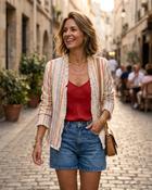 Sorrento Cotton Embroidered Jacket 'Multicoloured'