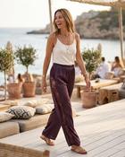 Camelia Lace Trousers 'Aubergine'