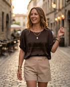 Bluebell Viscose Blouse 'Brown' LIVE 23/7