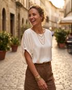 Bluebell Viscose Blouse 'Cream' LIVE 23/7