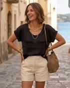 Cloud Viscose Top 'Black' image