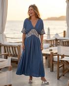 Violetta Embroidered Dress 'Denim Blue' LIVE 23/7 image