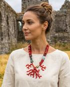 Coral Necklace 'Red &amp; Turquoise' image