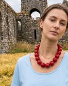 Dakota Beaded Necklace 'Red'