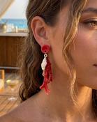 Reef Earrings 'Red &amp; Gold' image