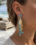 Reef Earrings 'Blue &amp; Gold' image