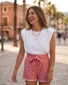 (NEW) Lilly Gingham Shorts 'Red &amp; White'