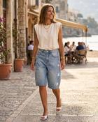 Gracie Balloon Leg Star Bermuda Shorts 'Denim' image