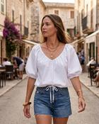 Feera Puff Top 'White'