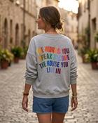 Emilia V-Neck Sweatshirt 'Grey' LIVE 6/8 image