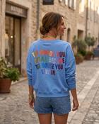 Emilia V-Neck Sweatshirt 'Blue'