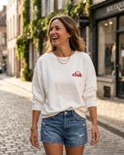 Cafe Club Sweatshirt 'White' image
