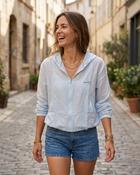 Loretta Cotton Hooded Jacket 'Baby Blue' image