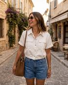 Jana Denim Shirt 'White' image