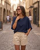 Soft Sunrise T-Shirt 'Navy' image