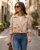 Genevieve Cropped Trench 'Beige' image