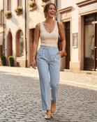Veronica Front Seam Trousers 'Baby Blue' LIVE 27/8