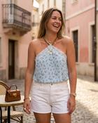 Eloise Lace Cami 'Blue &amp; Cream' LIVE 27/8