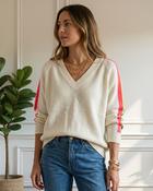 Maris Rainbow Knit Jumper 'Cream' image