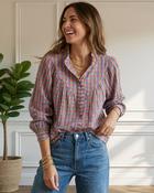Ina Gingham Shirt 'Pink/Green/Blue'