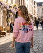 Emilia V-Neck Sweatshirt 'Baby Pink'