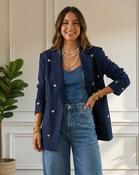 Raven Heart Studs Blazer 'Navy'