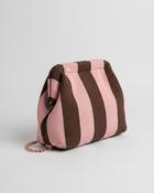 Vera Striped Handbag 'Baby Pink &amp; Brown' SUNDAY 13/09