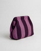 Vera Striped Handbag 'Burgandy &amp; Plum'