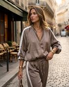 Ashford Satin Finish Bomber Jacket 'Beige' image