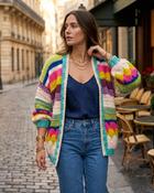 Wildberry Wool Hand Knitted Cardigan 'Multicoloured'