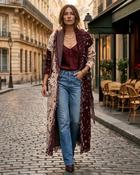 Mahogany Lux Cardigan 'Burgundy &amp; Cream' LIVE 24/9