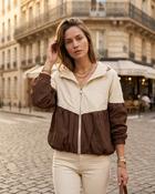 Weston Hooded Jacket 'Cream &amp; Brown' image