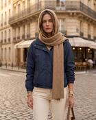 Lana Wool Hood &amp; Scarf Piece 'Ginger Beige' image