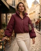 Delia Puff Jacket 'Burgundy' image