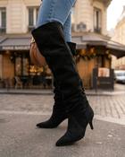 Pippa Suedette High Knee Boots 'Black' image