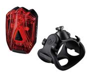 Lava super bright micro USB rear light with QR bracket black with red lens image