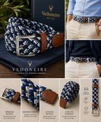 Mens Braided Belt Blues (9002) image