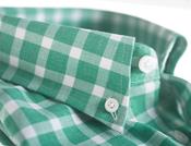 Men's Long Sleeve Button Down, Relaxed Fit Shirt 100% Cotton (2369) Grass Melange
