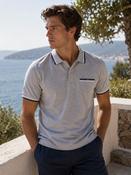 Men's Colour Tip Pique Polo (3132) Grey