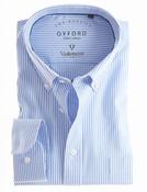 Men's Cotton Long Sleeve Oxford Shirt (2263) Blue Stripe
