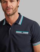 Men's Polo with Stripe Rib (3135) Navy
