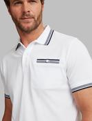 Men's Polo with Stripe Rib (3135) White