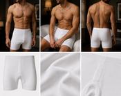 Men's Classic Cotton Trunks (2197) boxers underwear shorts available in White and Navy image