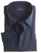 Men's Long Sleeve Linen Shirt (2104) Navy image