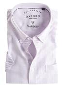 Men's Short Sleeve Oxford Shirt,  Purple Stripe image