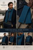 Men's Cable Knit Scarf (3104) Lapis image