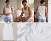 Men's 100% Cotton Classic Vest x 2 (2216)