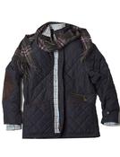 Mens Quilted Fleece Lined Jacket (3059) Navy - by Vedoneire of Ireland - dark blue quilt coat image