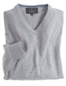 Men's Soft Knit Cotton V-Neck Jumper (4700 Grey Whisper) light grey