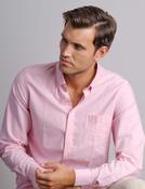 Men's Cotton Long Sleeve Oxford Shirt (2263 Pink)